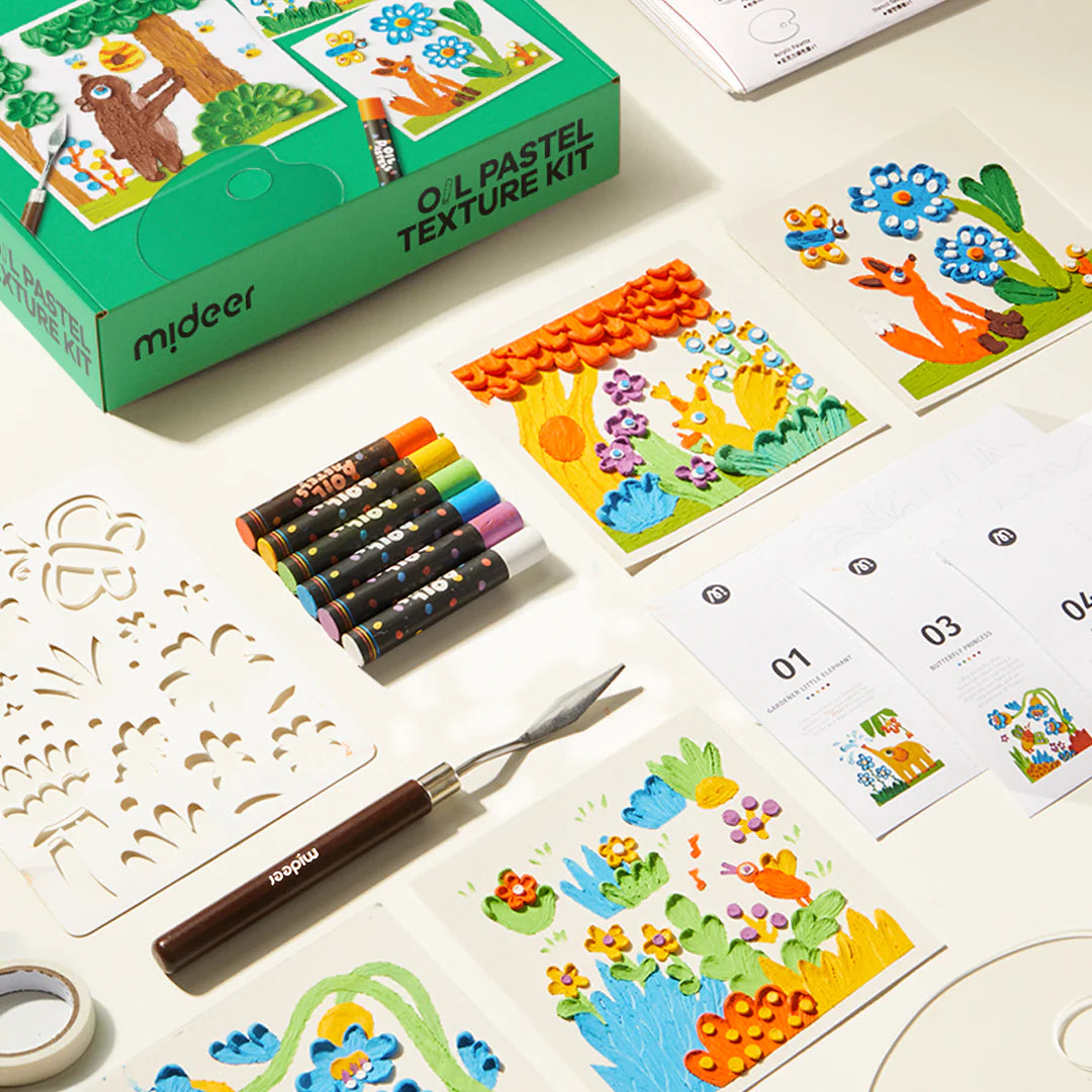 Oil Pastel Texture Kit: Forest Adventure