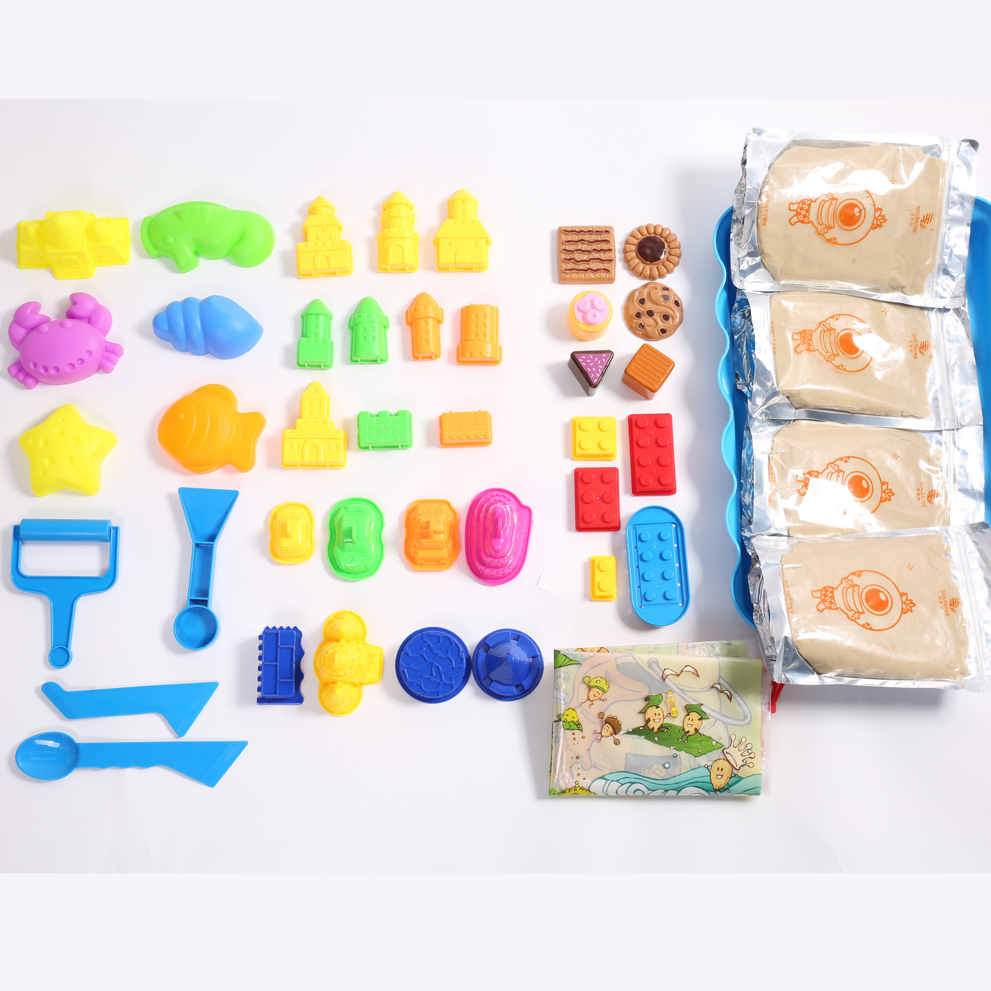 Educational Natural Sensory Magic Sand 2kg with 40Pcs Accessories