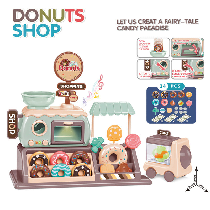 Kids Pretend Play Doughnut Shop Dolly & Belly