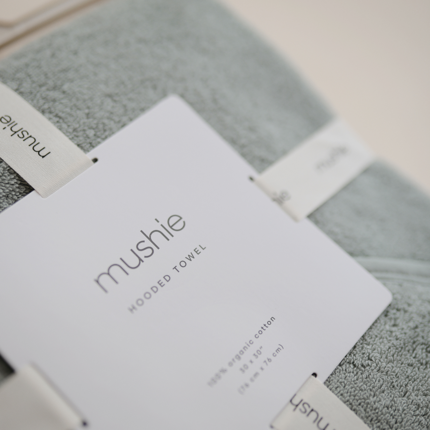 Mushie Hooded Towel - Moss