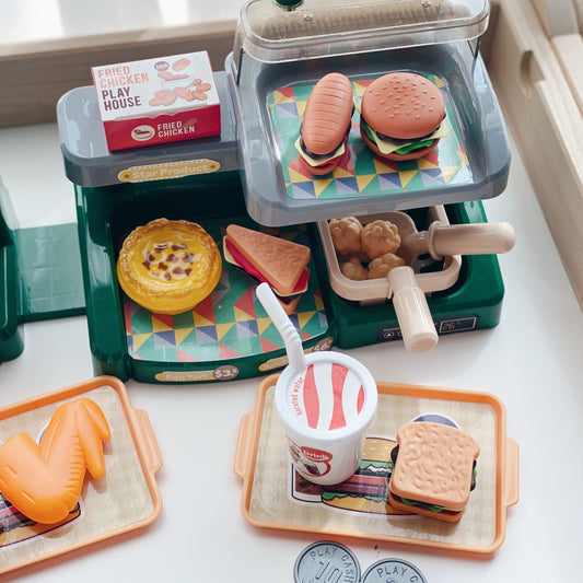 Kids Pretend Play Burger Shop 2 in 1